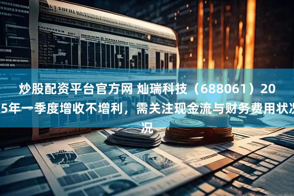 炒股配资平台官方网 灿瑞科技（688061）2025年一季度增收不增利，需关注现金流与财务费用状况